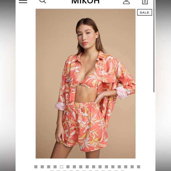 Mikoh Willa Shorts Sz 2 Small Grass Green NEW 100% Cotton - Picture 2 of 5